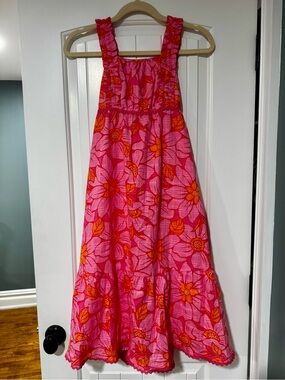 Rachel Zoe Pink, Orange and Yellow Vibrant Floral Sundress - EC - Size 8